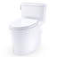 TOTO Aurora 1G One-Piece Elongated 1.0 GPF WASHLET+ and Auto Flush Ready Universal Height Toilet with Right-Hand Trip Lever, CEFIONTECT and SS124 SoftClose Seat, Cotton White - MS686124CUFRG#01-2074530499-2074530498