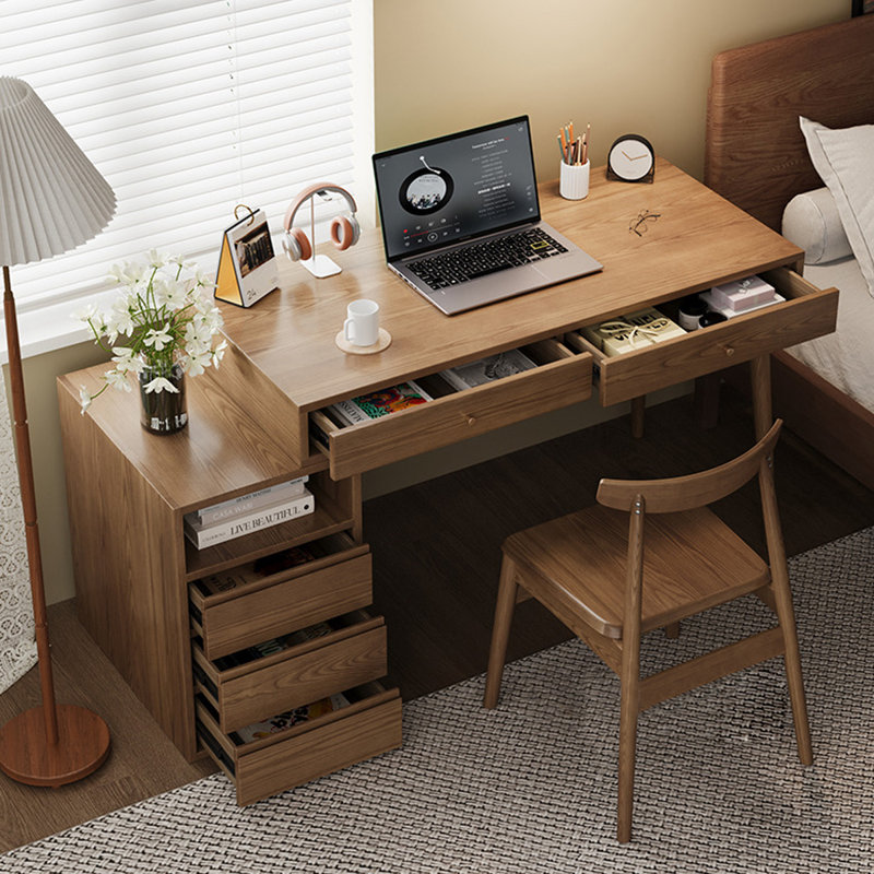 Walnut Rectangular Solid Wood desks, 29.53" H x 47.24" W x 23.62" D