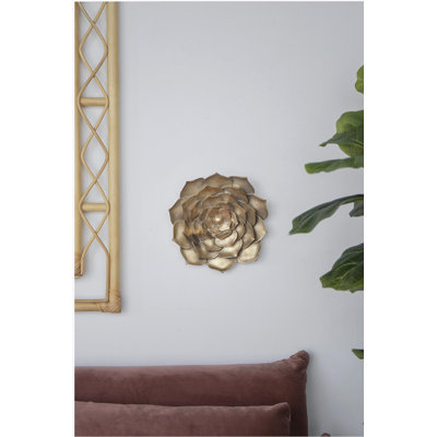 Plaque murale succulente D10x1,4 ", 2 pièces
