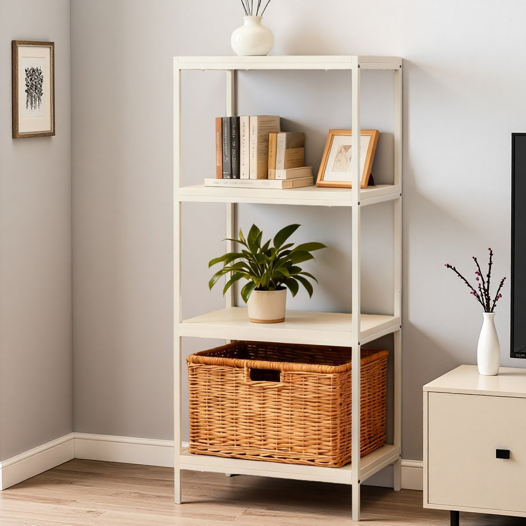 Harless Etagere Bookcase - 4-Tier Open Shelf, Industrial Storage Unit Union Rustic