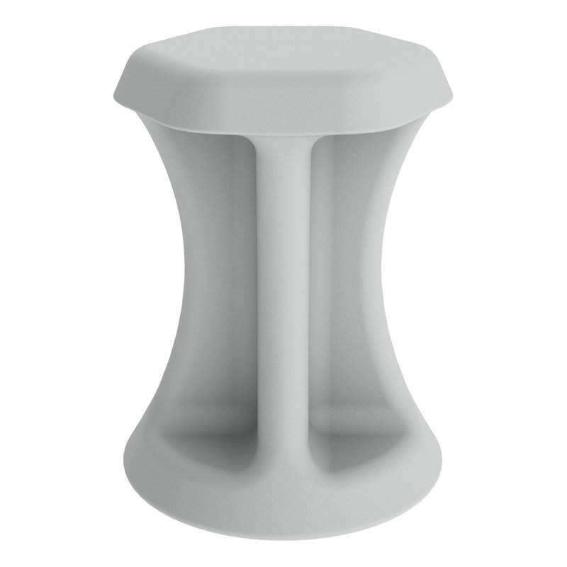 Tabouret actif en plastique Easy Rock, Gris clair