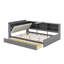 Lit plateforme double avec tête de lit, tablettes et 2 tiroirs-189367728