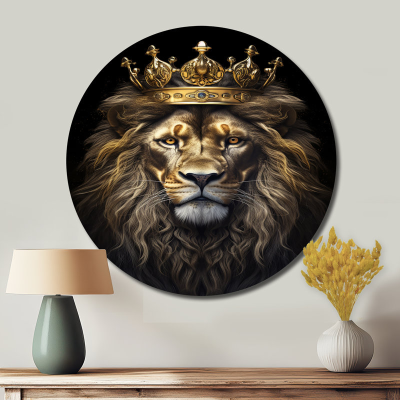 Oneal - animaux, art en métal rond, H 23 po x l 23 po