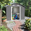 Catalaya 7.4 ft. W x 4 ft. D Metal Curved Storage Shed-2009456258