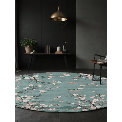 Machine Washable Green Area Rug