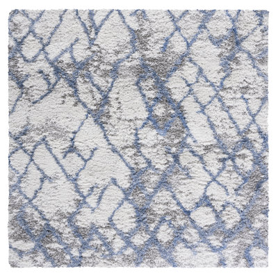 Castiglione Abstract Ivory/Blue Area Rug