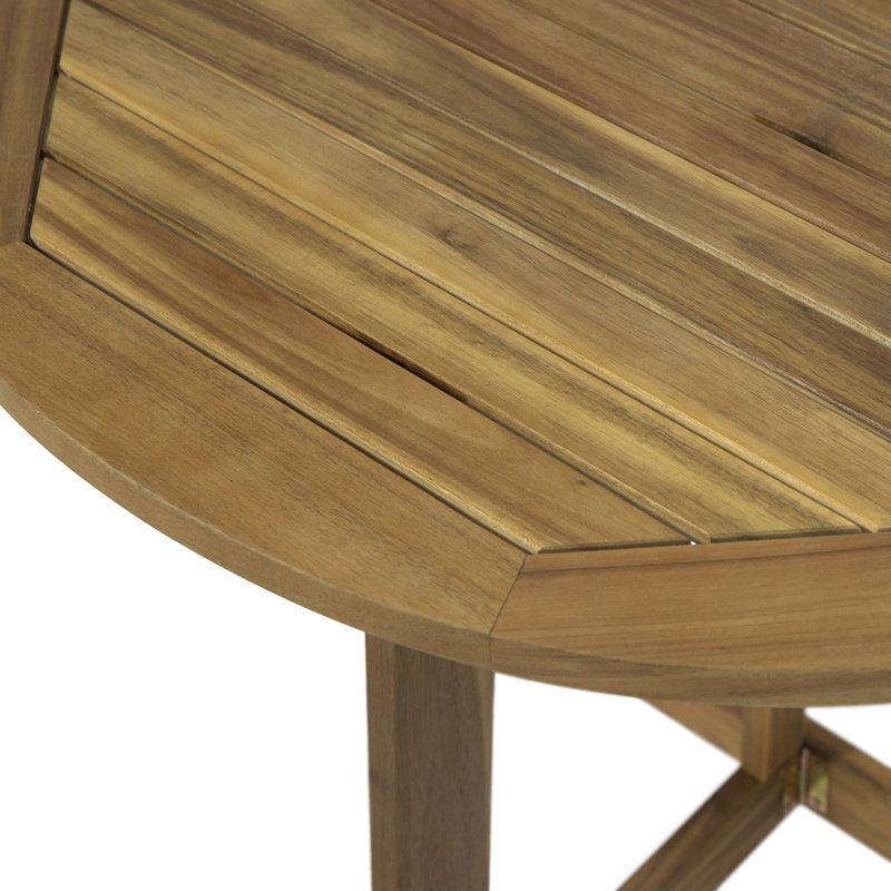 Table bistro pliante d'extérieur en bois d'acacia