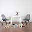 Ensemble de salle à manger 5 pièces Contemporary, table ronde blanche avec 4 chaises