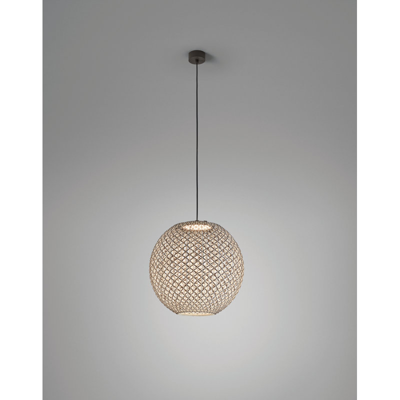 Nans Graphite Brown Globe LED Pendant for Indoor/Outdoor Use