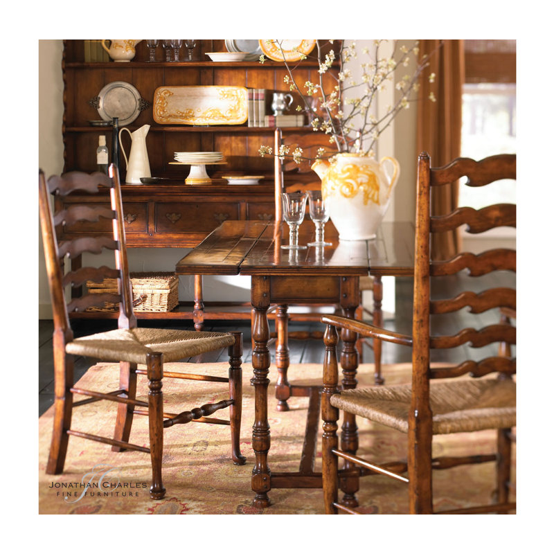 Country Farmhouse Walnut Wood Dining Table
