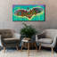 «Shaman Bat» par Dean Russo, art mural sur toile, 60 po x 30 po