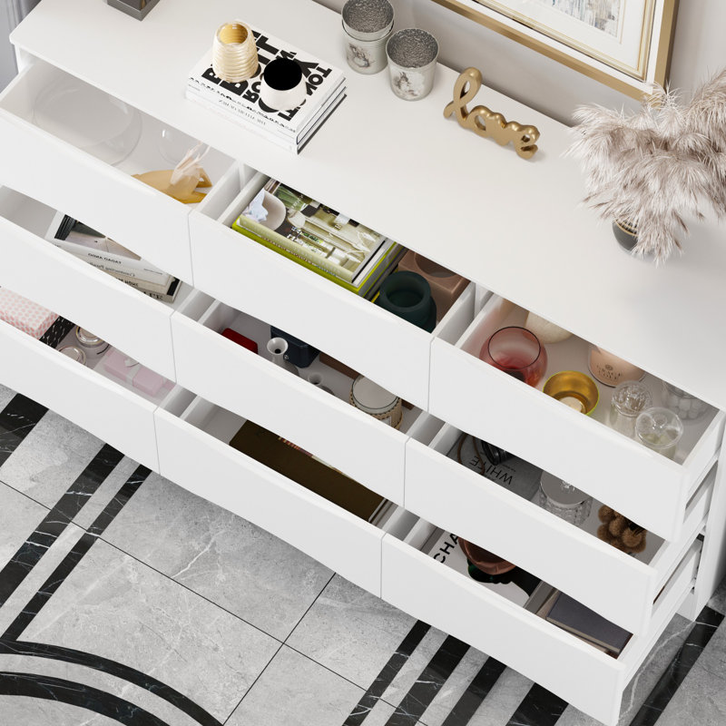 63'' W 9-Drawer Credenza Sideboard