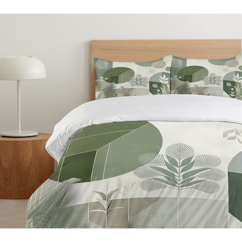 Monstera Duvet Cover, King Duvet Cover + 2 Standard Shams