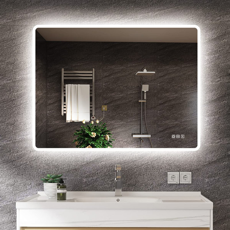 Brighten Your Bathroom with our LED Bluetooth Mirror, 28" x 36"