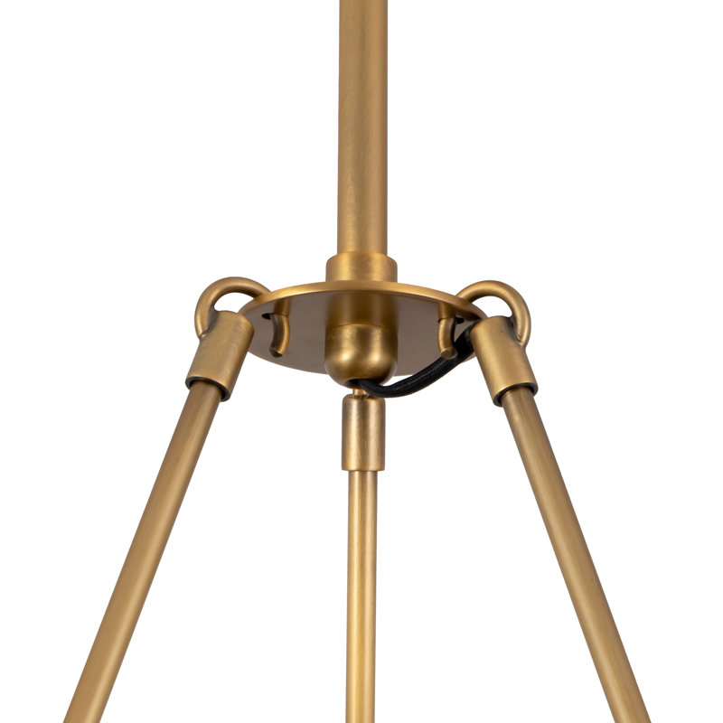 Dahlia 28-in Urban Bronze dimmable LED Chandelier, Antique Brass