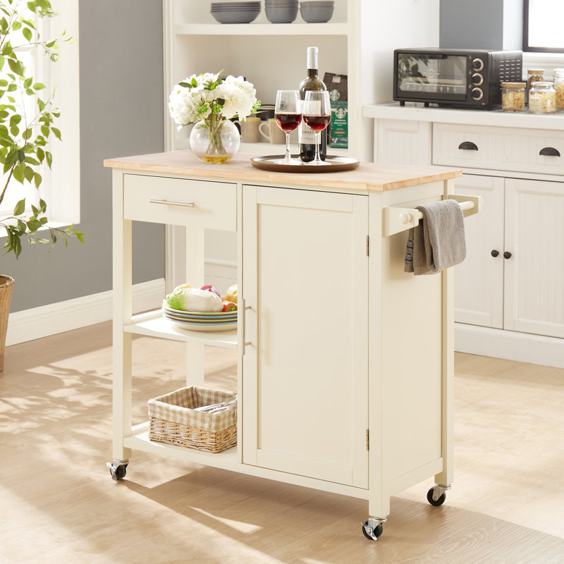 Penka Kitchen Cart, White