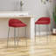 Tabouret de comptoir rembourré 26 po Shounda-369229908