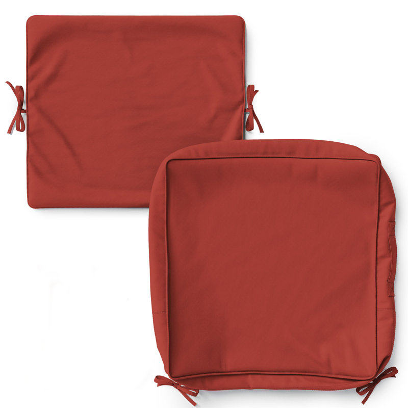 Outdoor Patio Replacement Seat Cushion Cover With Non-Slip Bottom, 4, 24" W x 24" D, Light Gray