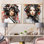 «Digital Dreams Cybernetic Woman Portrait IV», ensemble de 2 reproductions d'art mural