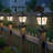 Outdoor Solar Post Lights, Weather-resistant Fence And Deck Lights, Ip44 Waterproof, Cool White Led Garden Lights