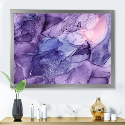 " Purple And Pink Translucent Liquid Art "