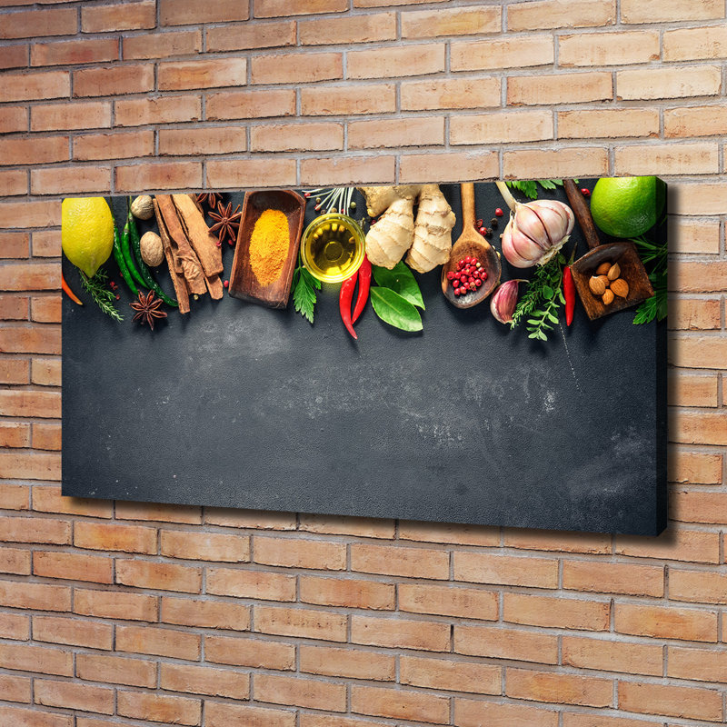Herbs And Spices - Wrapped Canvas Print