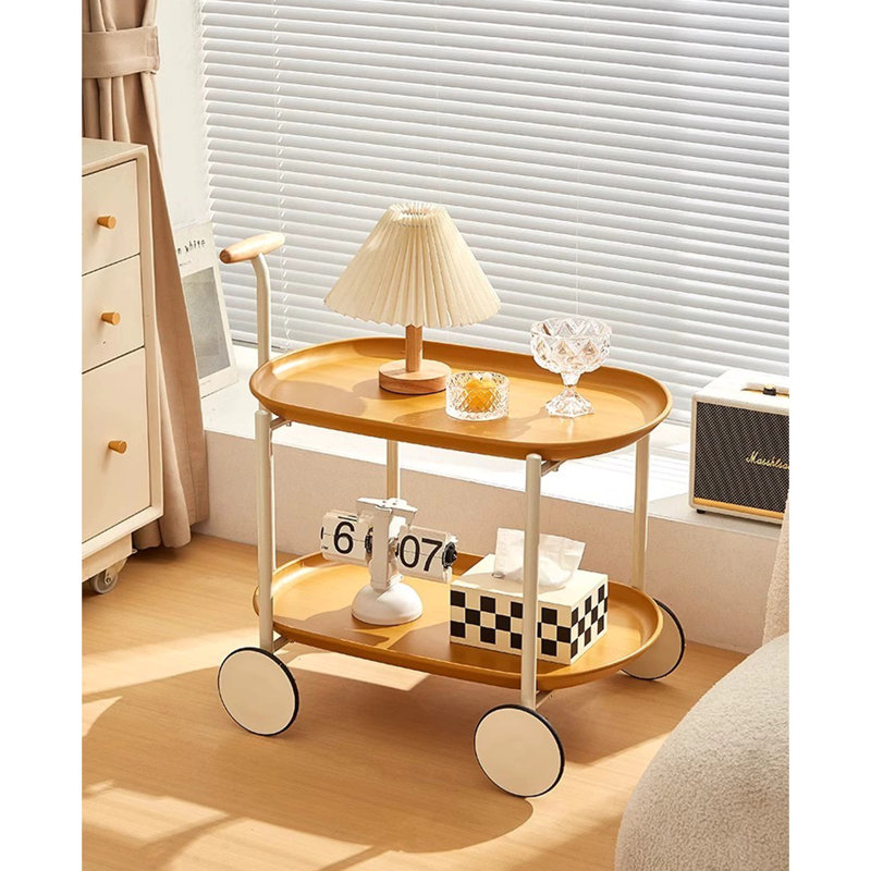 Table basse mobile avec chariot et poussette