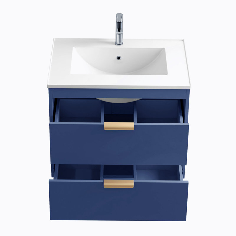 Meuble-lavabo simple 24 po avec plateau en céramique Maja