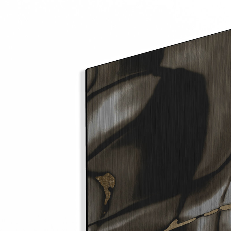  «Golden Shimmer 3» par Alonzo Saunders, art mural en métal, 24 po x 24 po, H 24 po x l 24 po