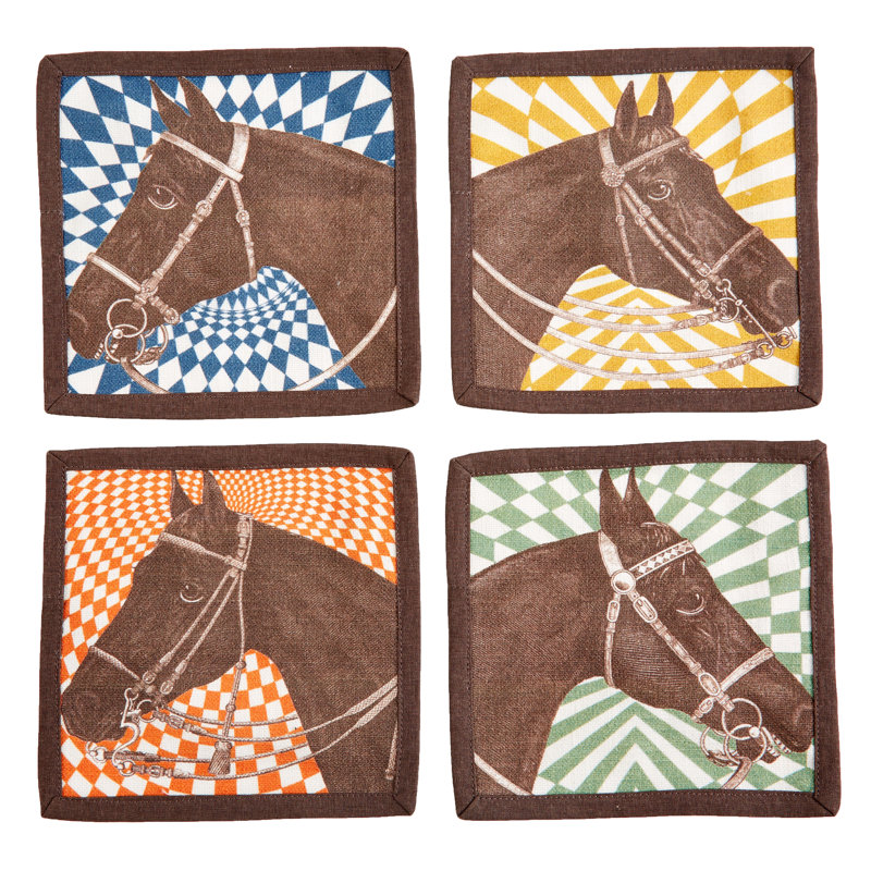 Cotton Blend Animal Print Square Napkin