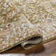 Bower Oriental Machine Made Power Loomed Polyester Area Rug in Olive/Cream/Dark Brown