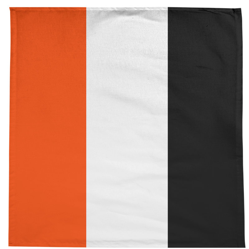 Philadelphia Tablecloth, Orange/White/Black