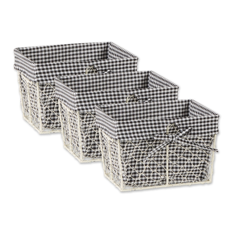 Ensemble de paniers en tissu, gris