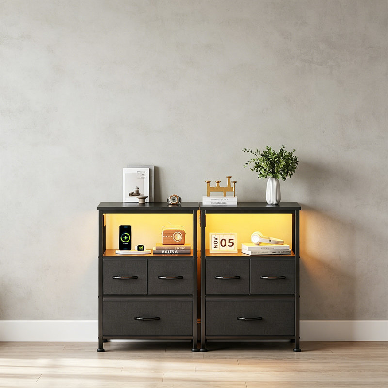 Bedside Table, Black