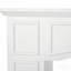 Manteau de foyer moderne, habillage de foyer avec motif décoratif, largeur intérieure 74 cm (29 po), blanc