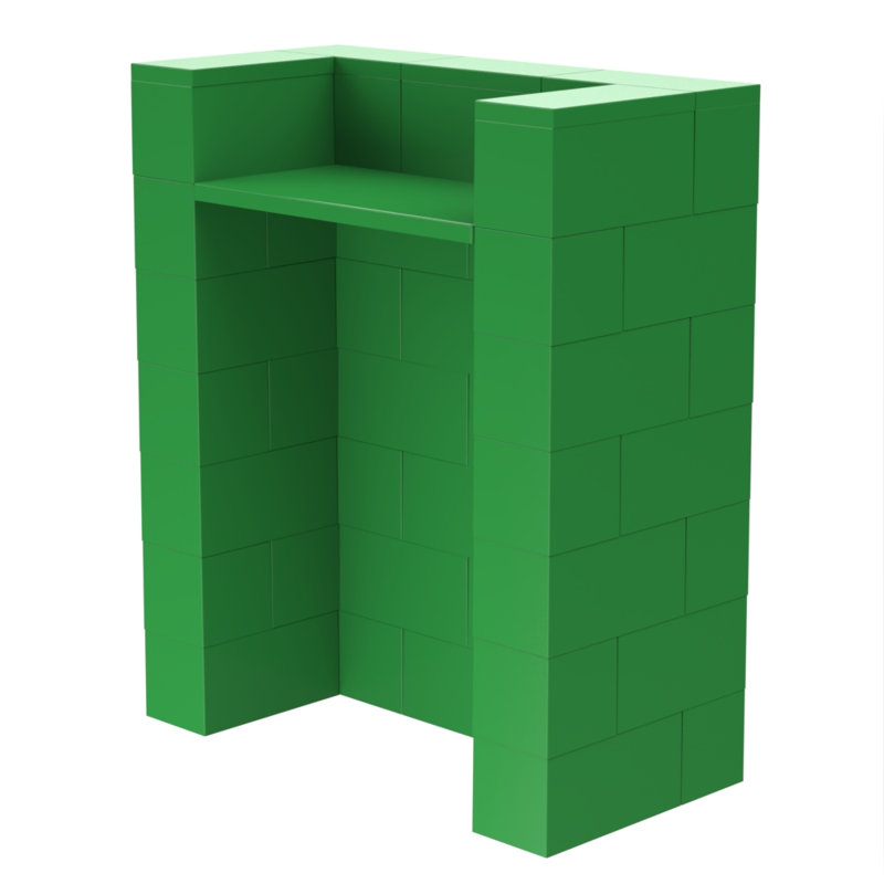 EverBlock 43'' Bamboo Full Podium, Green