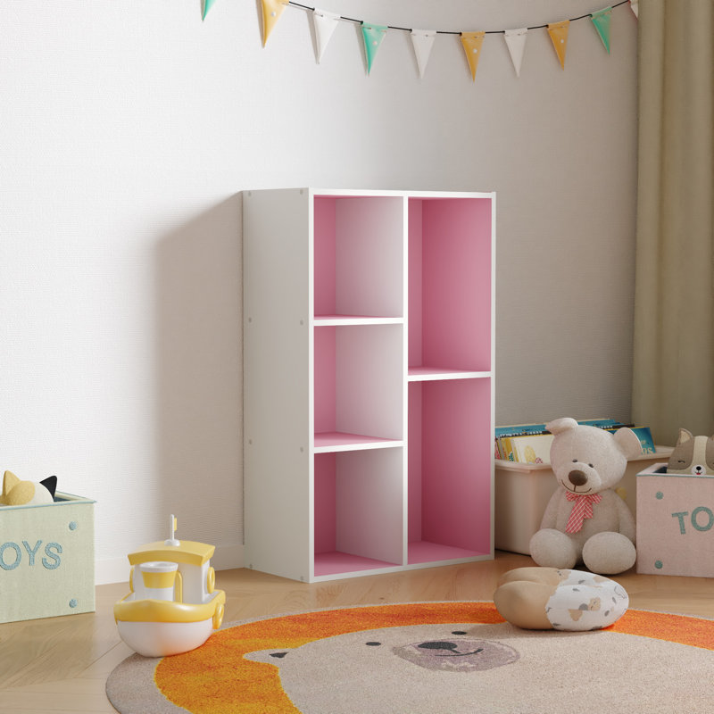 Bibliothèque standard H 31,5 "x l 19,5" Davet, Blanc / Rose