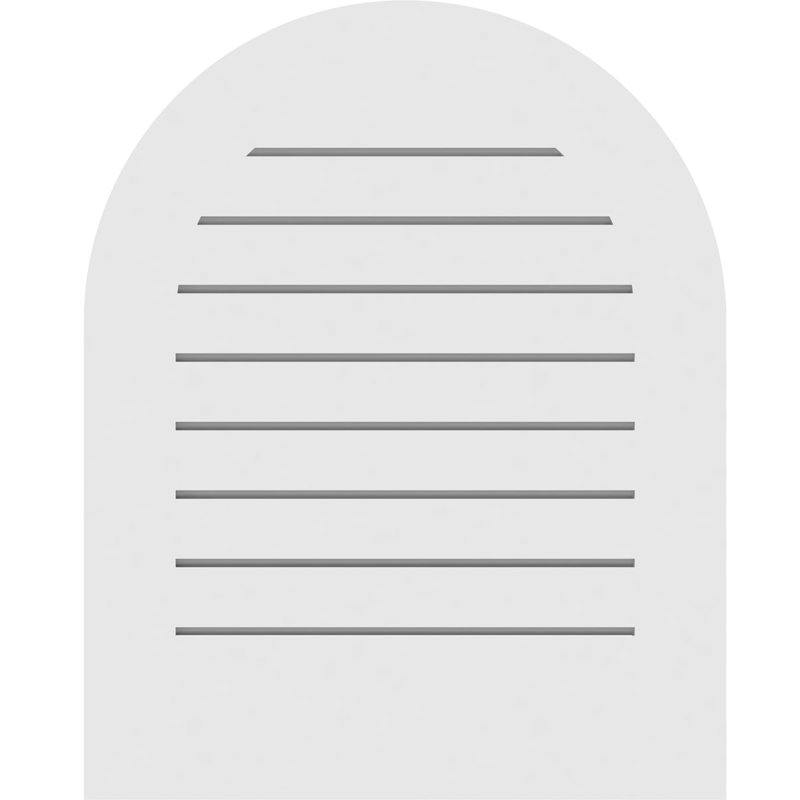Ekena Millwork PVC Wall Louver / Gable Vent, 34" H x 24" W