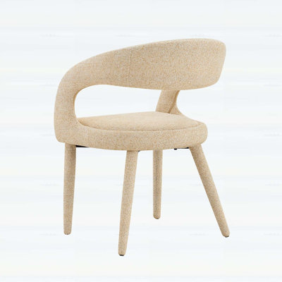 Premium Upholstered Dining Chair with Hollow Backrest - Comfortable and Stylish Seating for Multiple Rooms, Set of 2