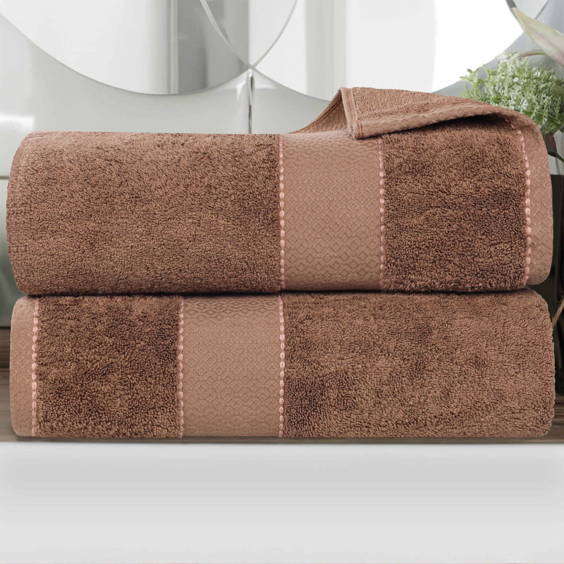 Abrianna Egyptian Giza Cotton Bath Sheet, Chocolate