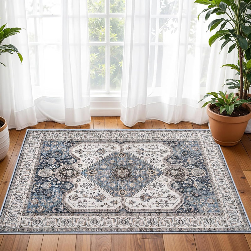 Washable Rug with Non Slip Backing, Rectangle 2' x 3'