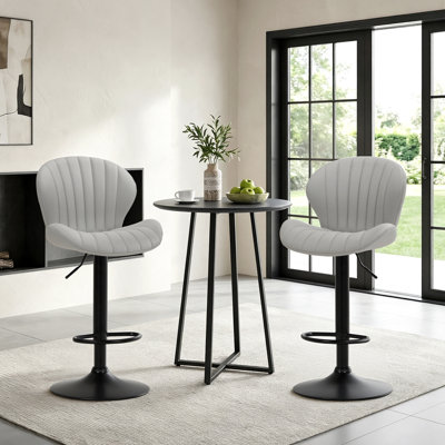 Tabouret de bar pivotant à hauteur réglable avec structure en métal