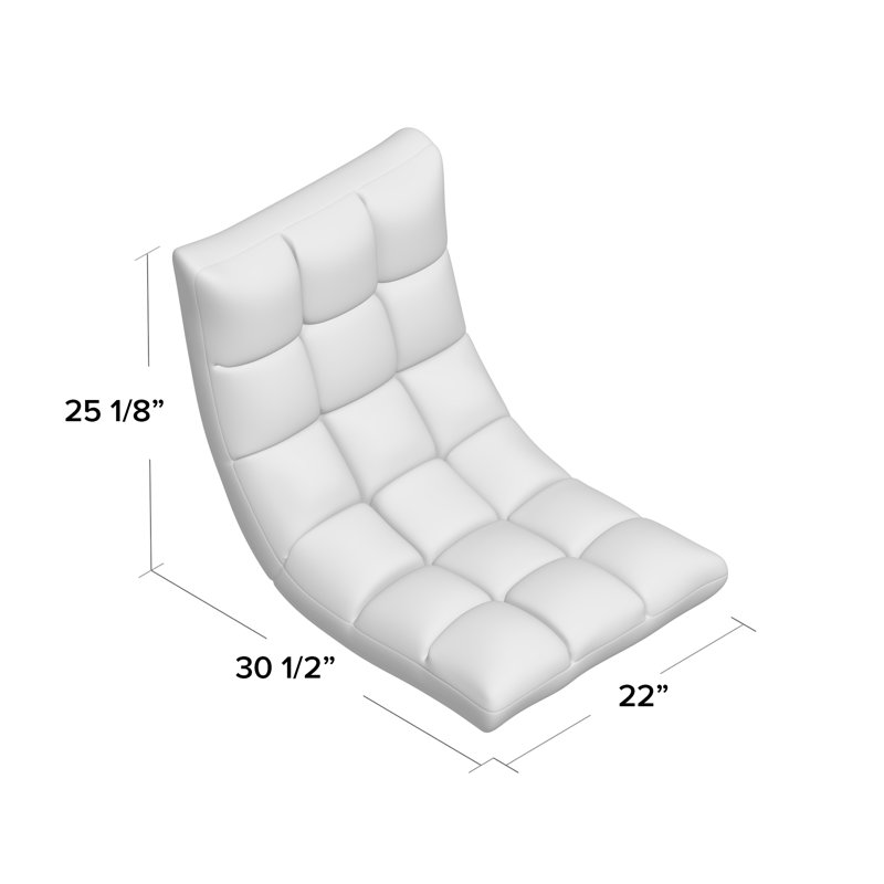 Fauteuil de jeu coussiné pour le sol, H 42 po x l 20 po x P 4 po, Brun