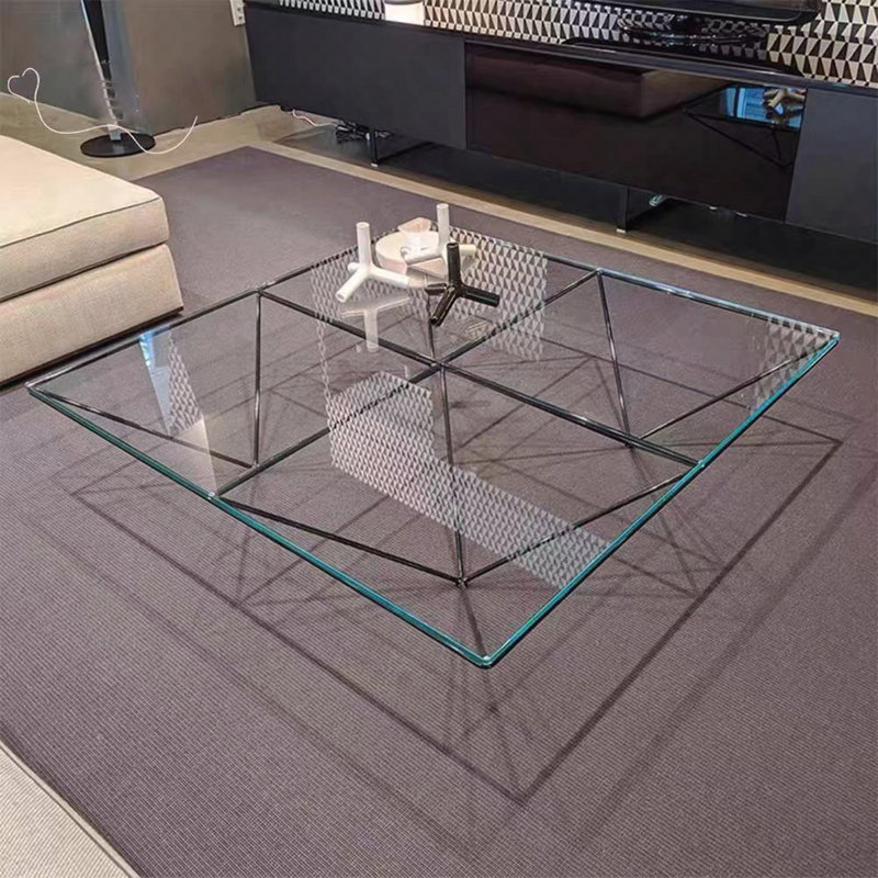 Plateau carré en verre trempé - 31,5 po x 31,5 po, épaisseur 3/10 po