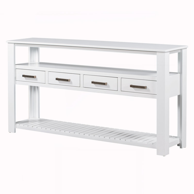 61.5'' Large Entryway Table with 4 Drawers