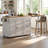74.8" Kitchen Island With Extendable Dining Table, Kitchen Storage Cart With 3 Drawers, Power Outlet, Rolling Kitchen Island On Wheels With Spice Rack And 2 Door Cabinet, For Kitchen, White