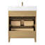 Meuble-lavabo autoportant à simple cuve 30 po avec plateau en marbre Caldwell-107663169-107663165-107663162