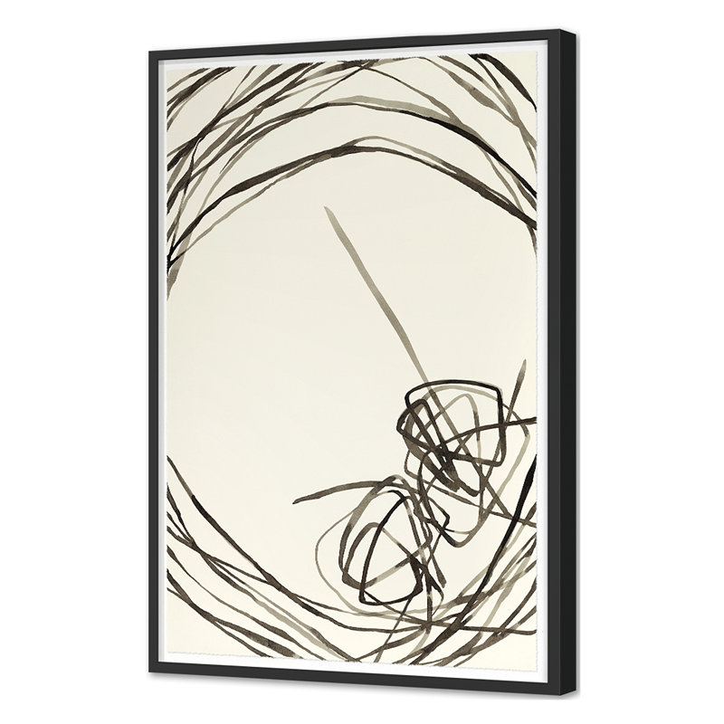 Swoops 2 Print by Hable Construction, Black Single Picture Framed, 50" H x 32" W