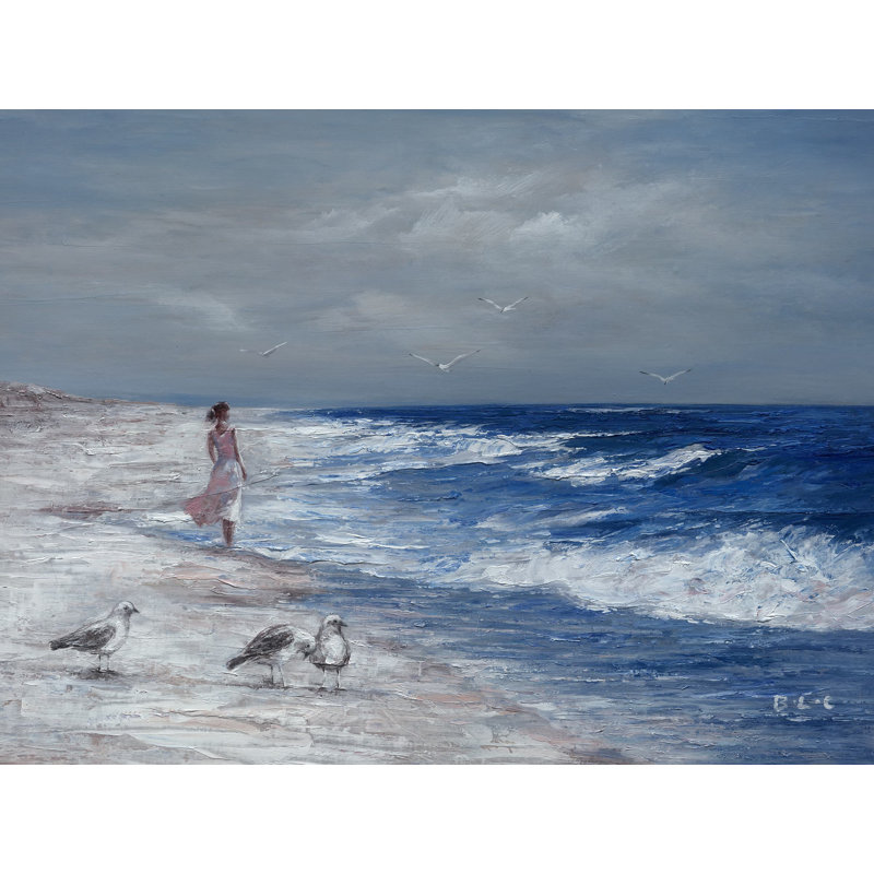 «Taber Seaside Encounter» sur toile, H 12 po x l 16 po x P 1,5 po