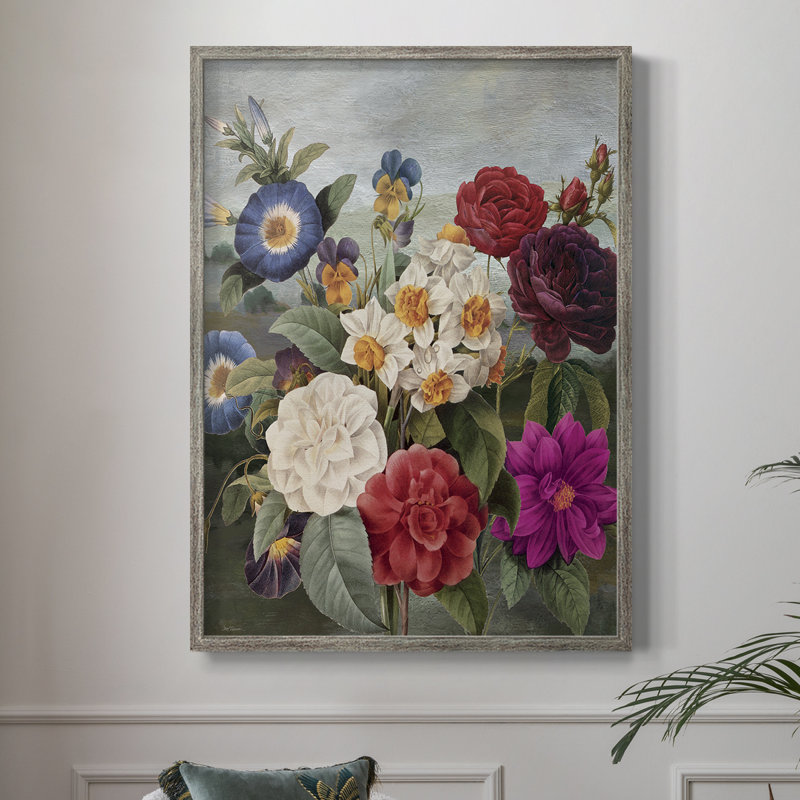 «Botanical Landscape I», reproduction encadrée - bois massif, H 15 po x l 12 po
